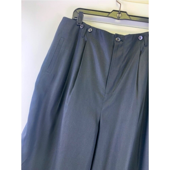 J Peterman Glamour Pants Silk Black Pleated Trouser - Picture 3 of 14